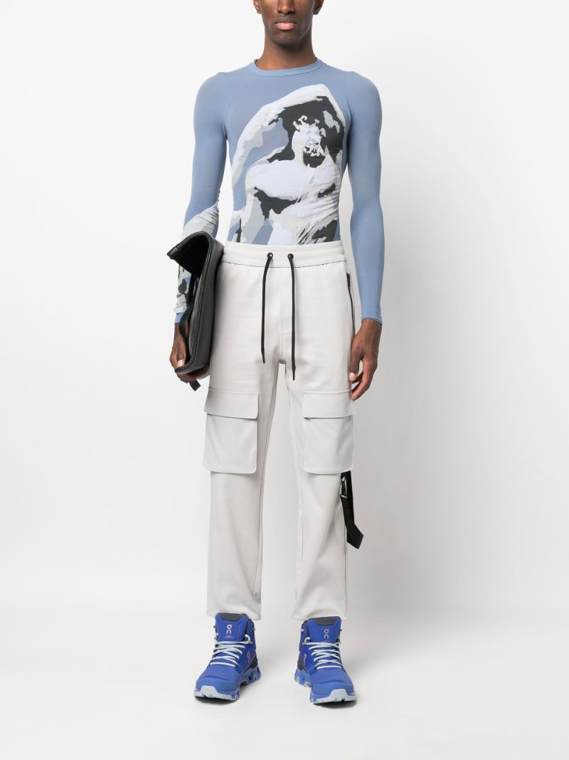 Grey Perido Cargo Track Pants