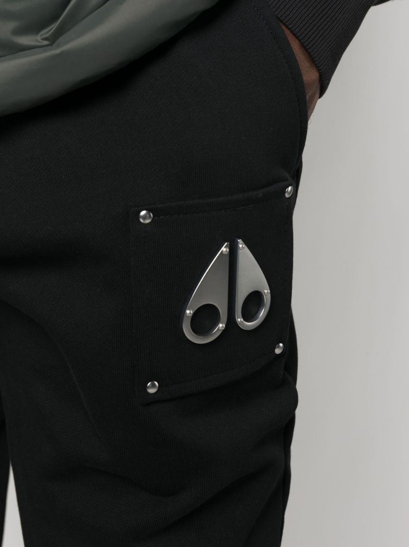 Black Brooklyn Logo Patch Track Pants