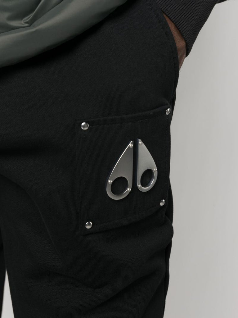 Black Brooklyn Logo Patch Track Pants