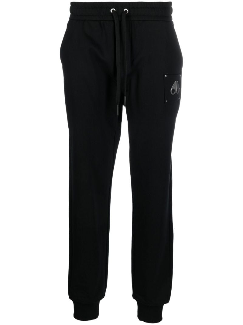 Black Brooklyn Logo Patch Track Pants