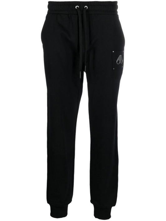 Black Brooklyn Logo Patch Track Pants
