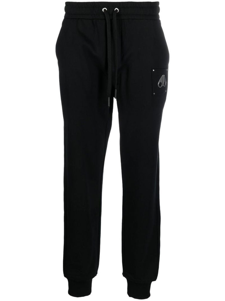 Black Brooklyn Logo Patch Track Pants