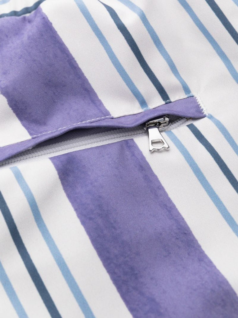 Blue Fading Stripes Swim Shorts