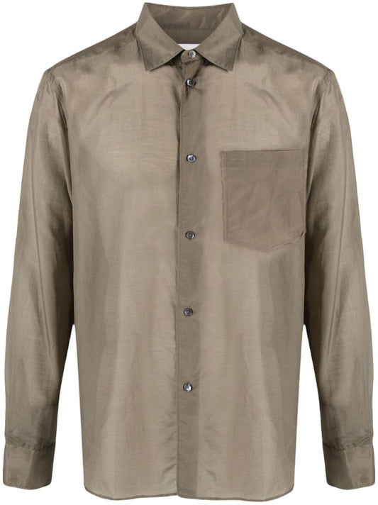 Green Volume Button-up Shirt
