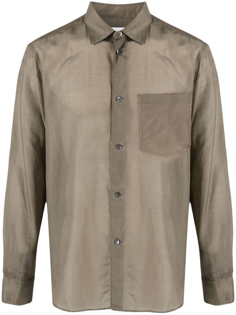 Green Volume Button-up Shirt