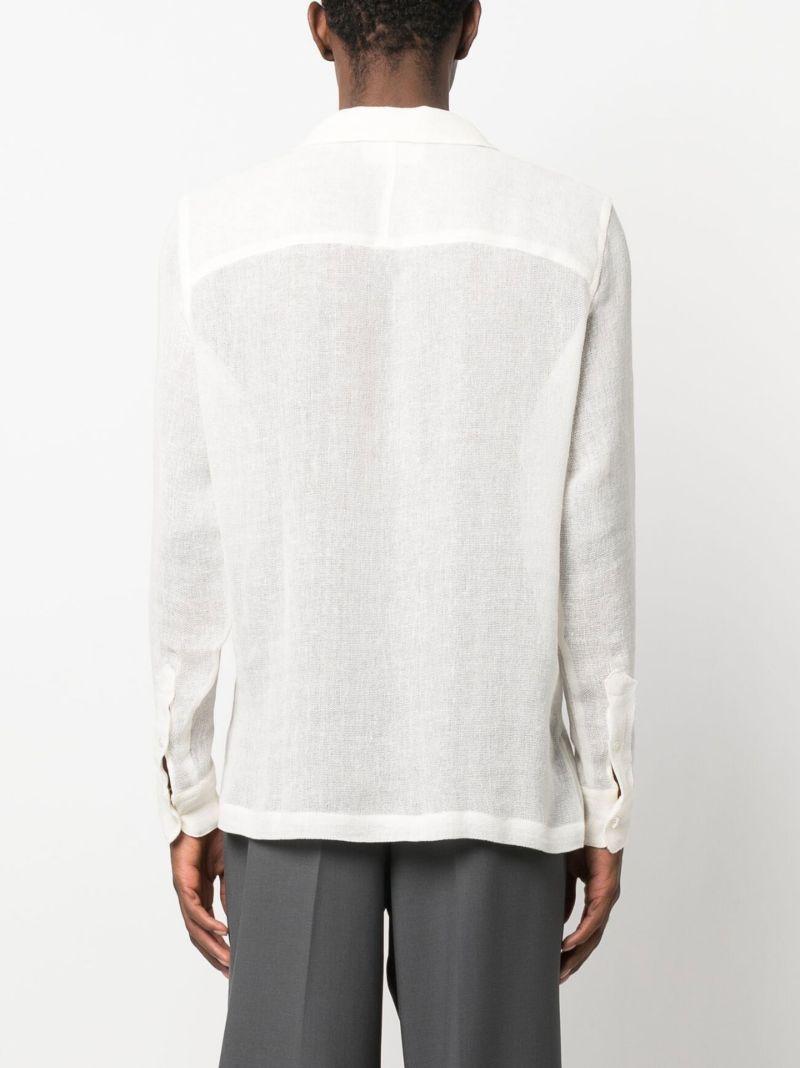 White Raw Linen Shirt