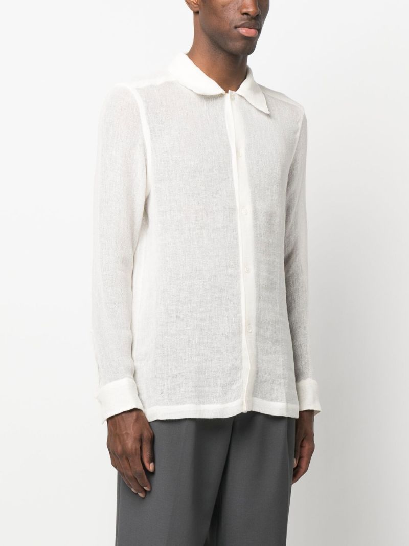 White Raw Linen Shirt