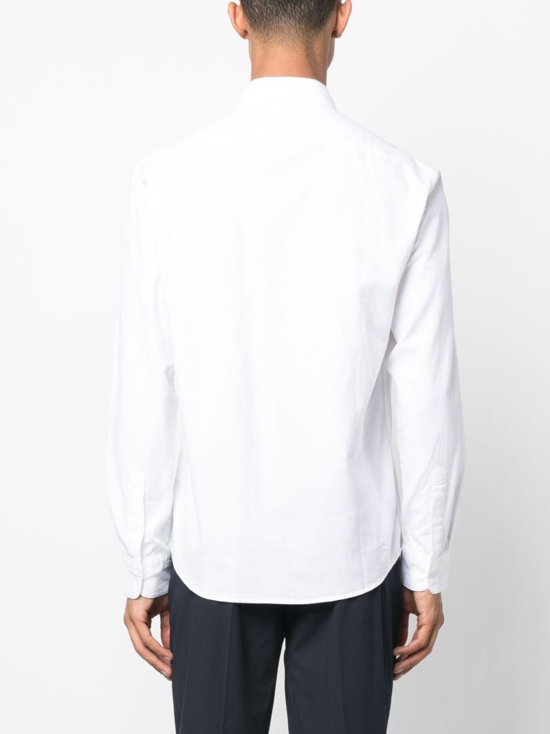 White Long-sleeve Cotton Shirt