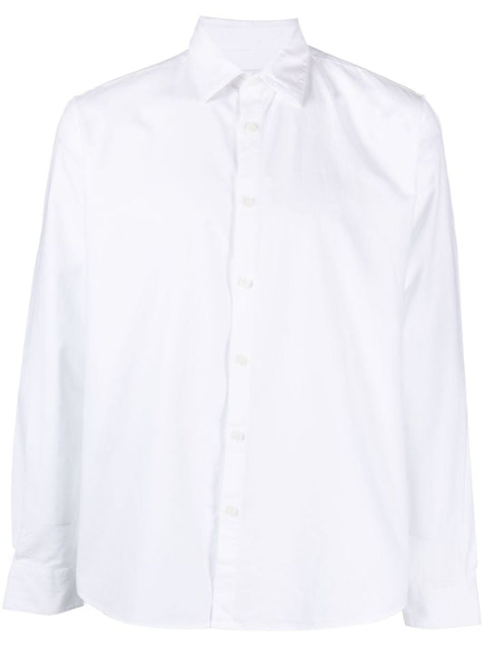 White Long-sleeve Cotton Shirt