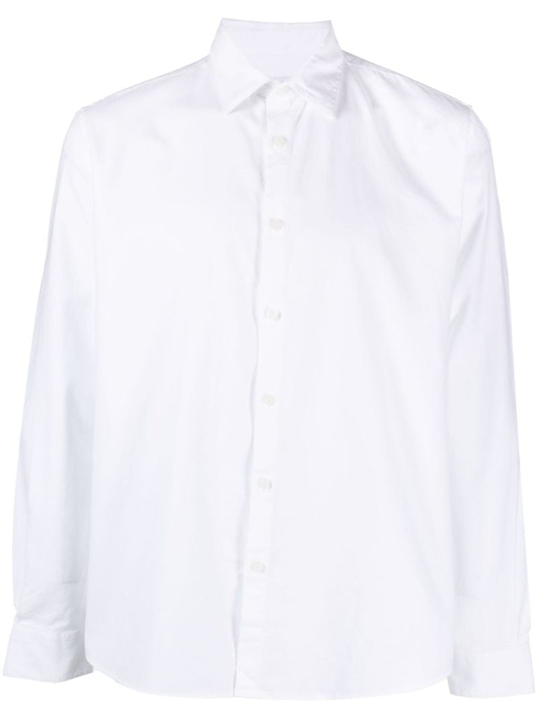 White Long-sleeve Cotton Shirt