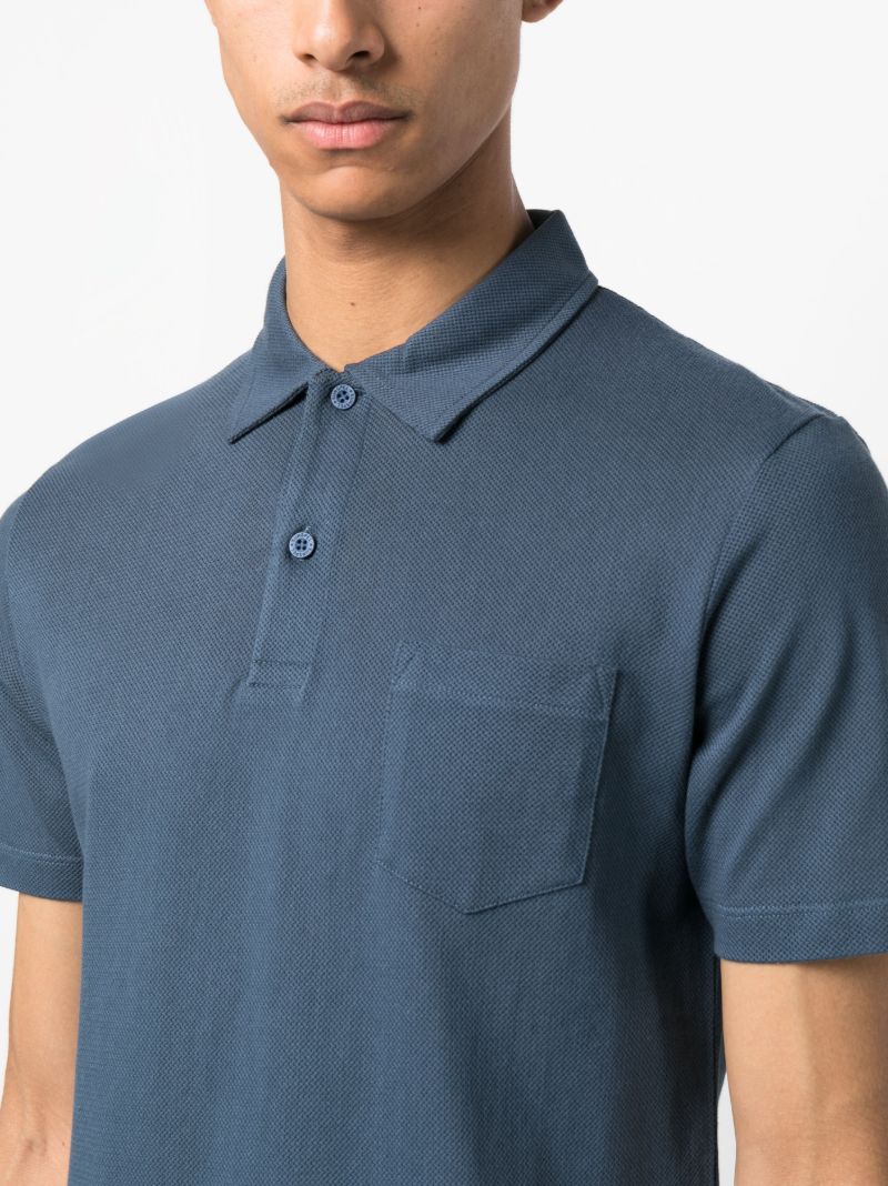 Blue Riviera Cotton Polo Shirt