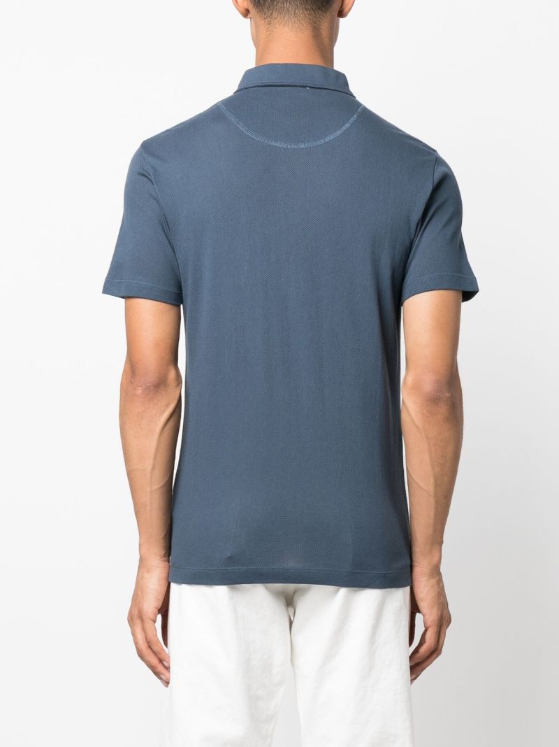 Blue Riviera Cotton Polo Shirt