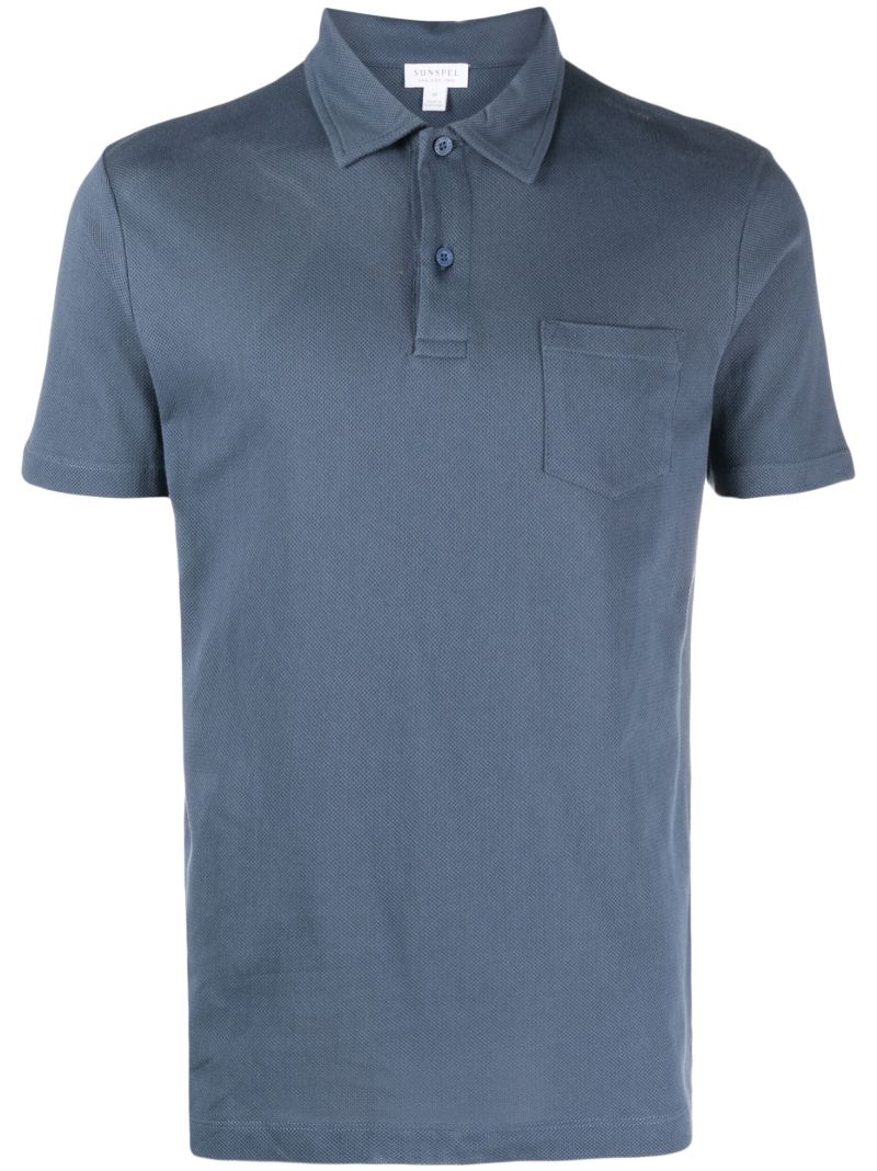 Blue Riviera Cotton Polo Shirt