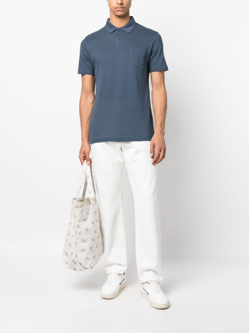 Blue Riviera Cotton Polo Shirt