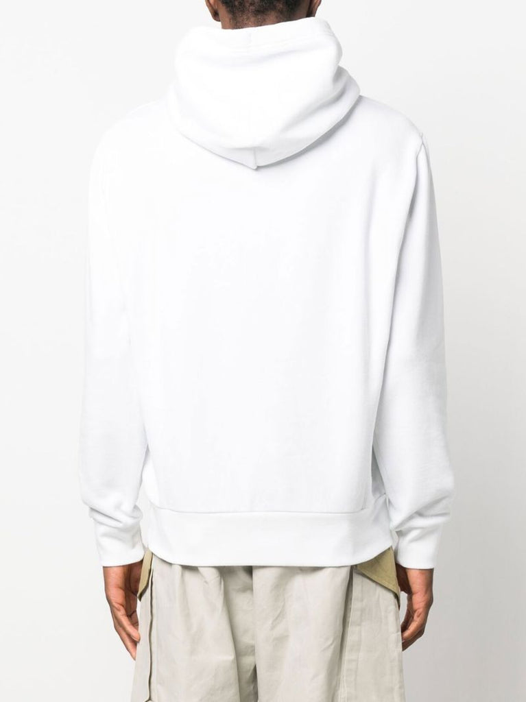 White Polo Match Fleece Hoodie