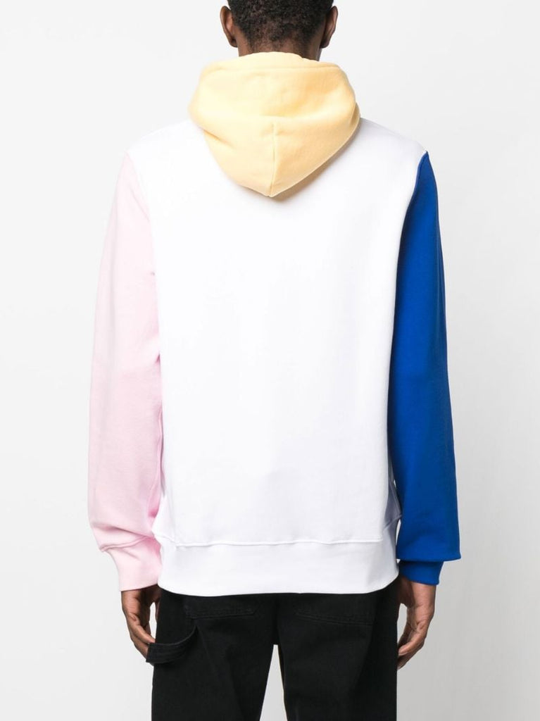 White Polo Bear Colourblock Fleece Hoodie