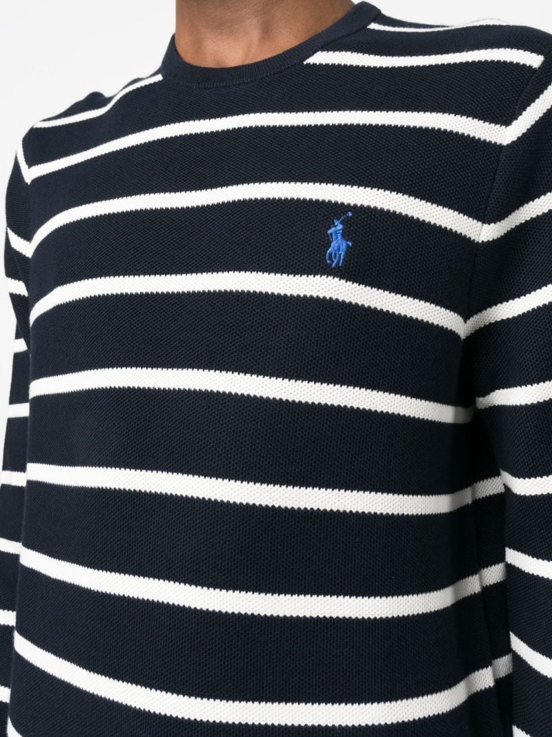 Blue Polo Pony Striped Sweater