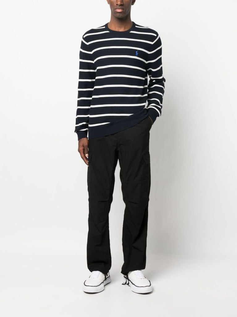 Blue Polo Pony Striped Sweater