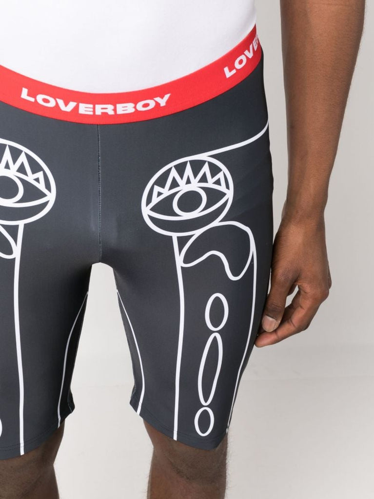 Black Logo Cycling Shorts