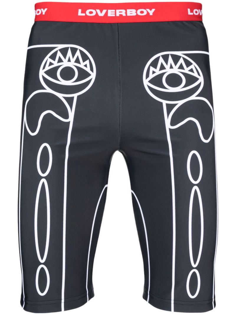 Black Logo Cycling Shorts