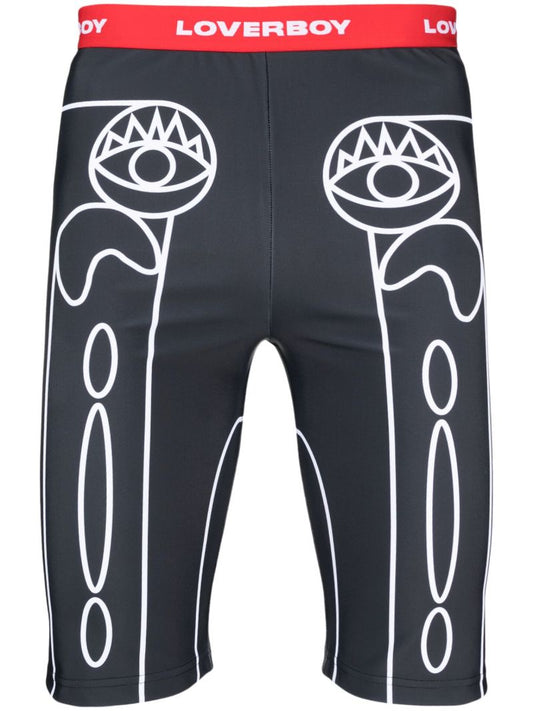 Black Logo Cycling Shorts