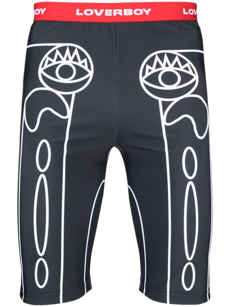 Black Logo Cycling Shorts