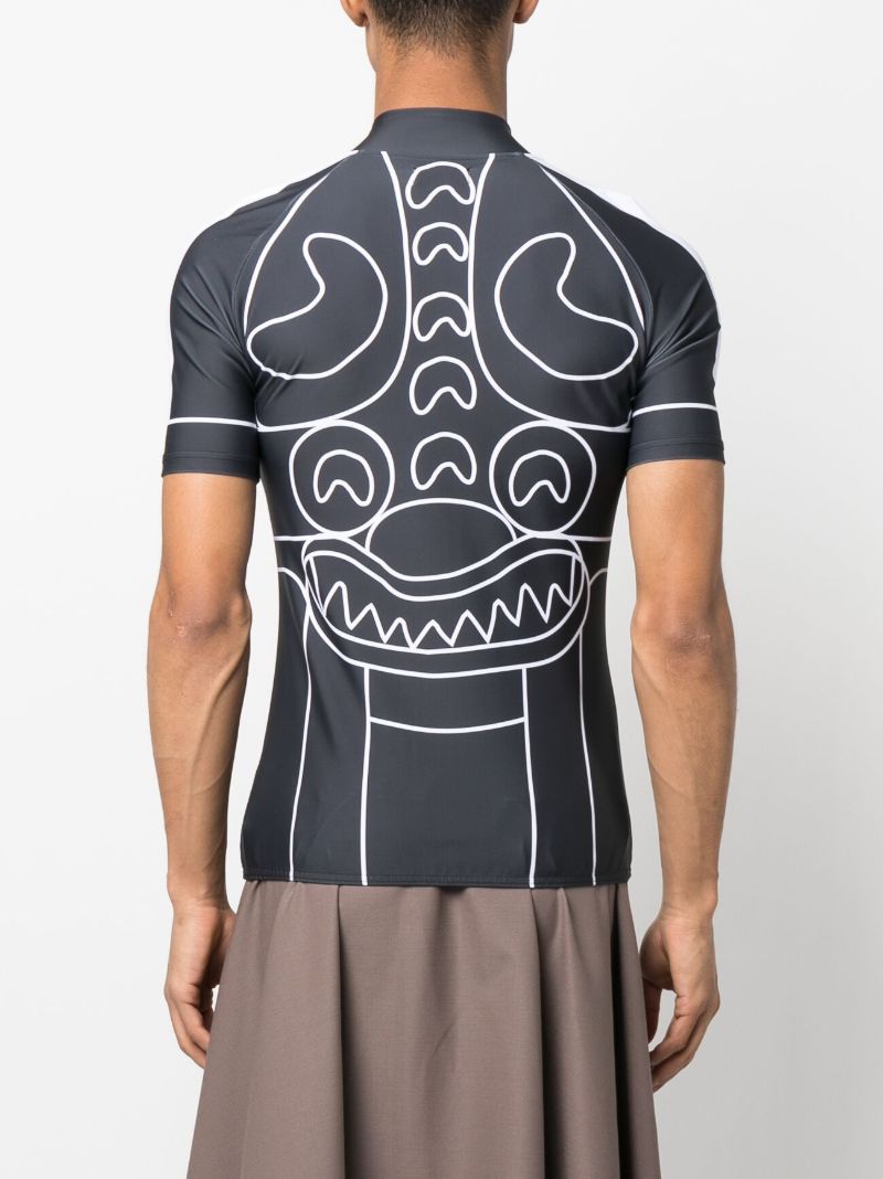 Grey Monster Print Cycling Vest