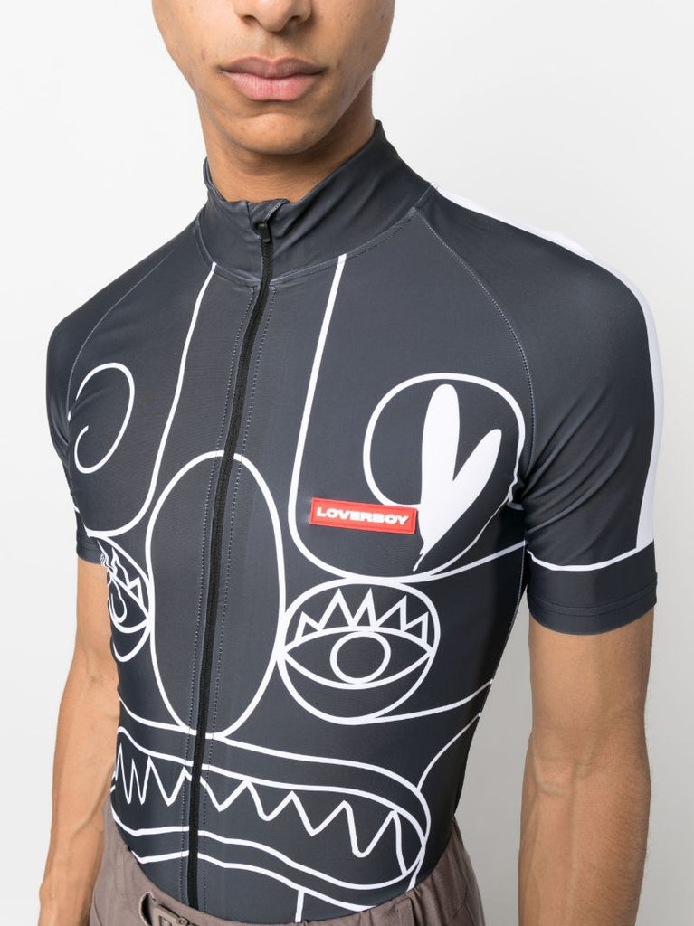 Grey Monster Print Cycling Vest