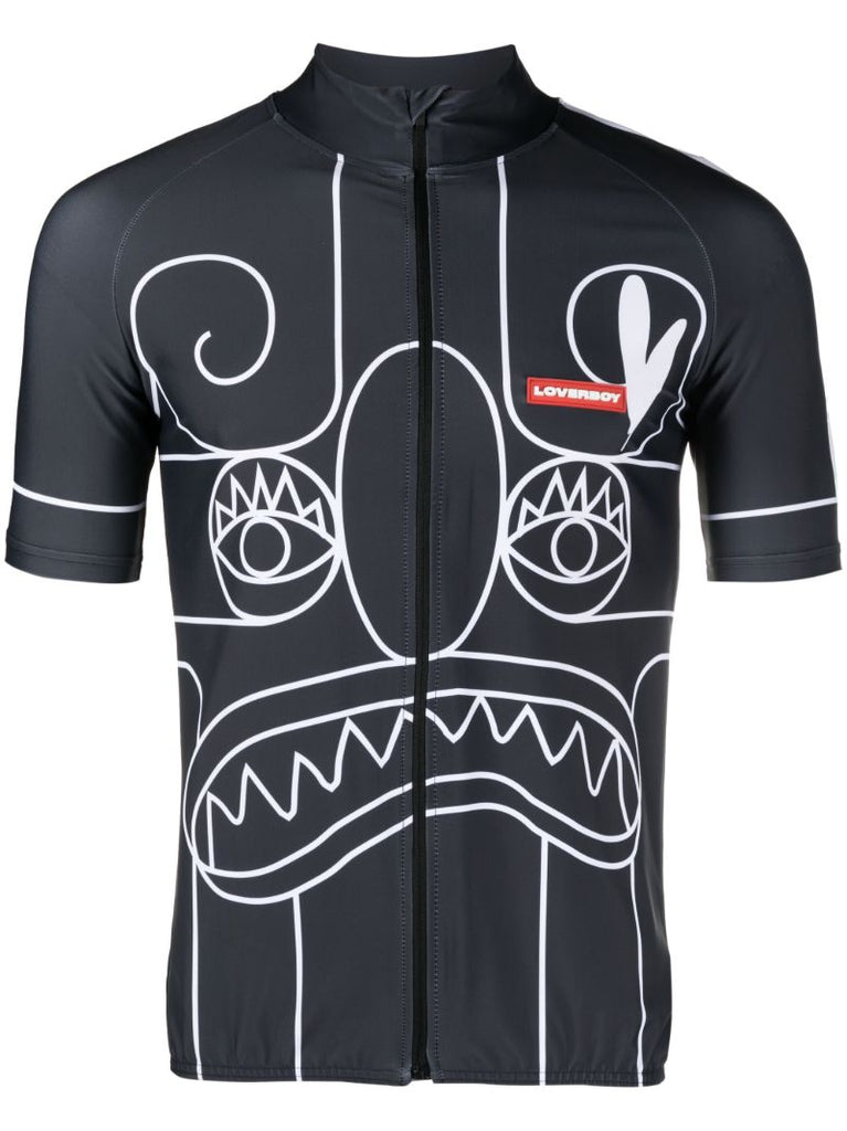 Grey Monster Print Cycling Vest