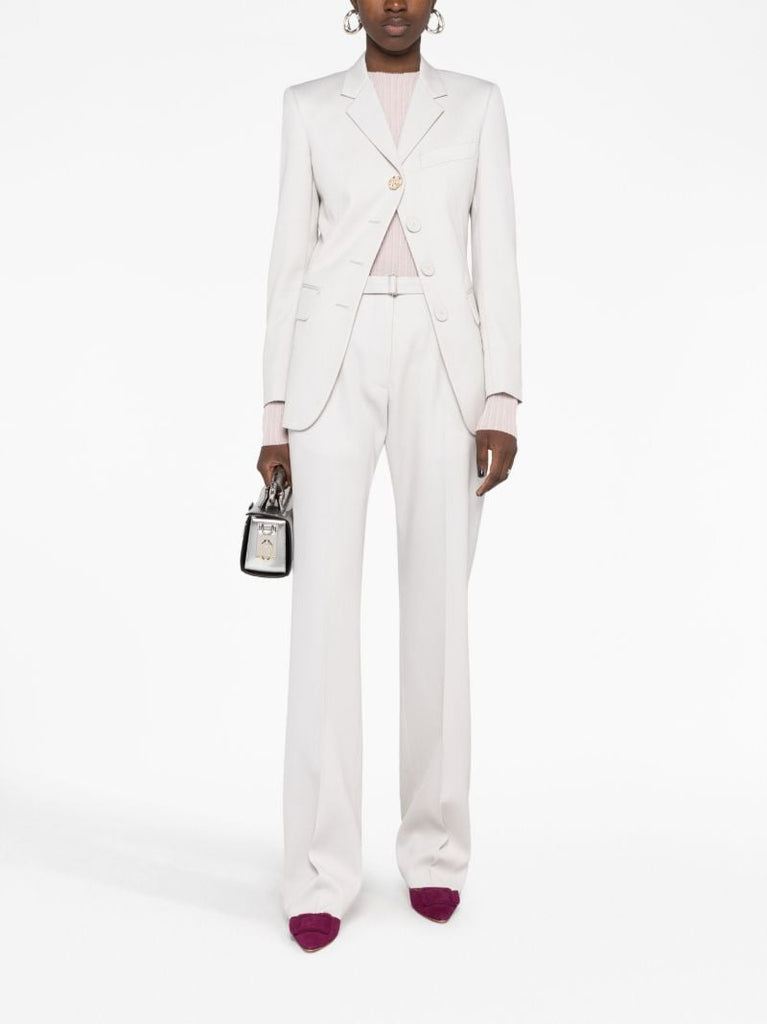 Grey Tailored Wool Trousers