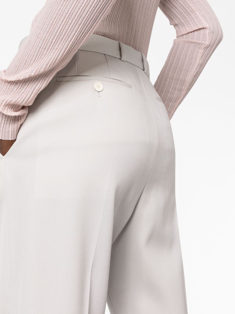 Grey Tailored Wool Trousers