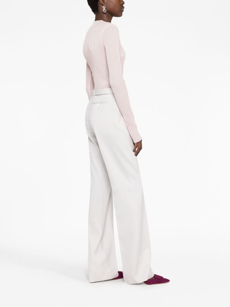 Grey Tailored Wool Trousers