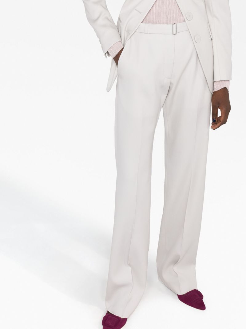 Grey Tailored Wool Trousers