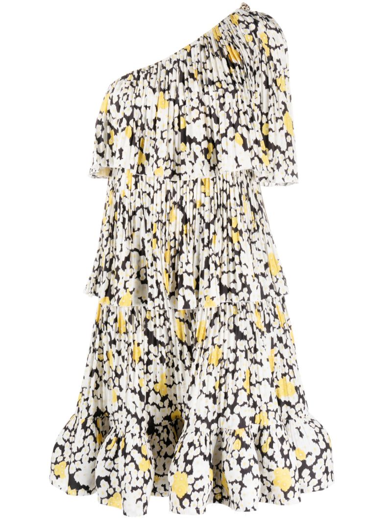 White Floral Print Dress