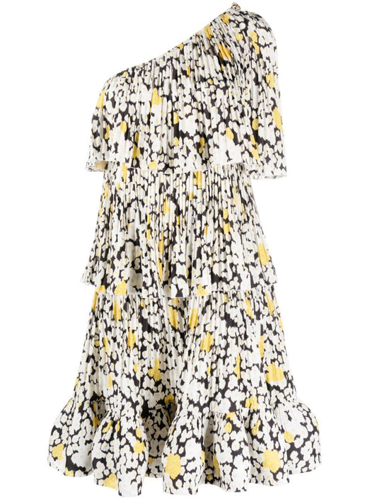 White Floral Print Dress