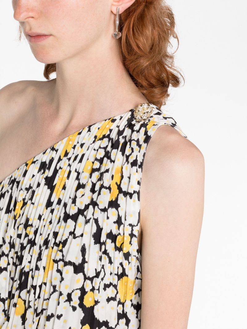 White Floral Print Dress