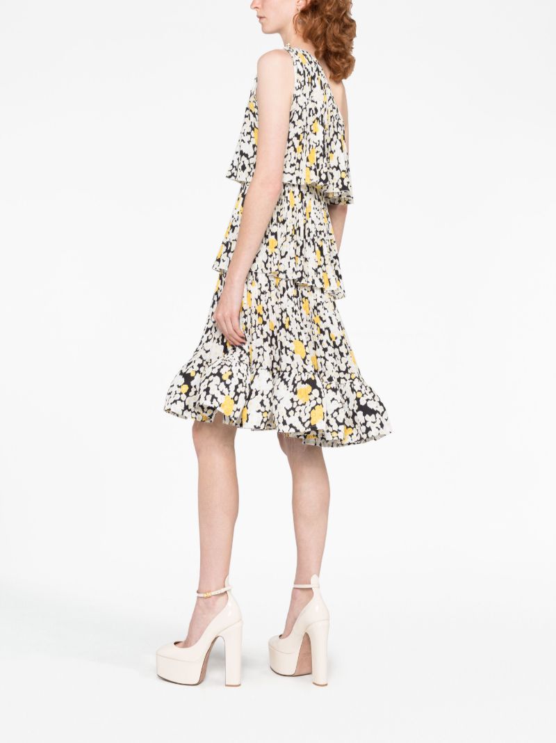 White Floral Print Dress