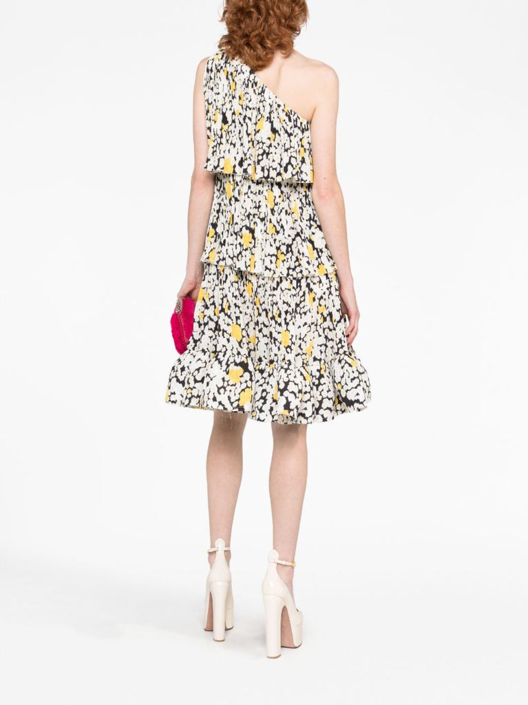 White Floral Print Dress
