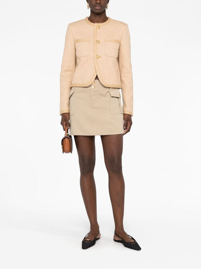 Beige Chasseur Tweed Jacket