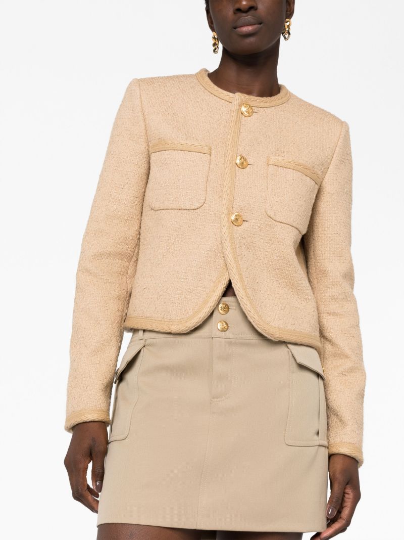 Beige Chasseur Tweed Jacket