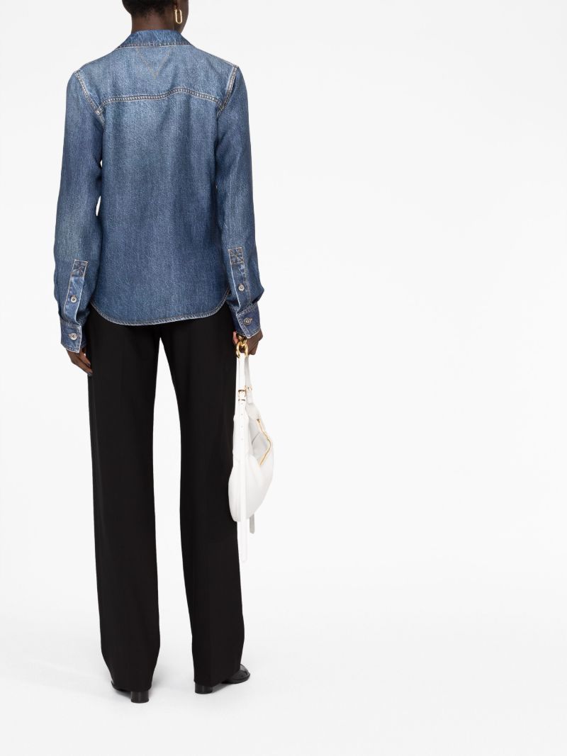 Blue Denim-effect Shirt