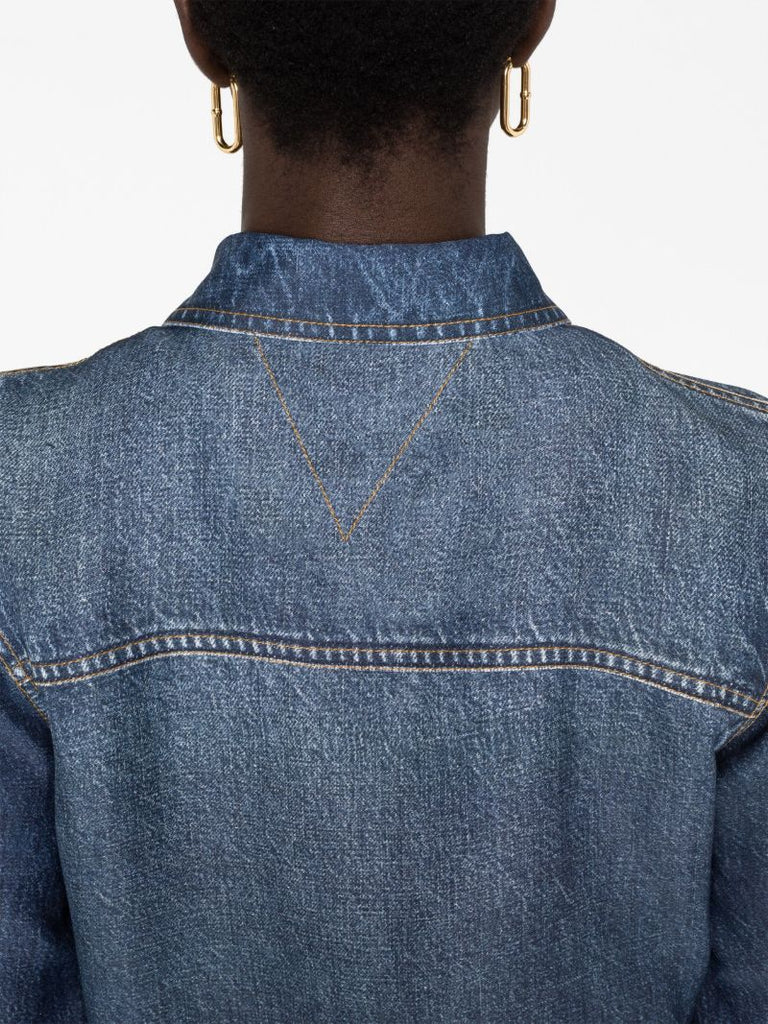Blue Denim-effect Shirt