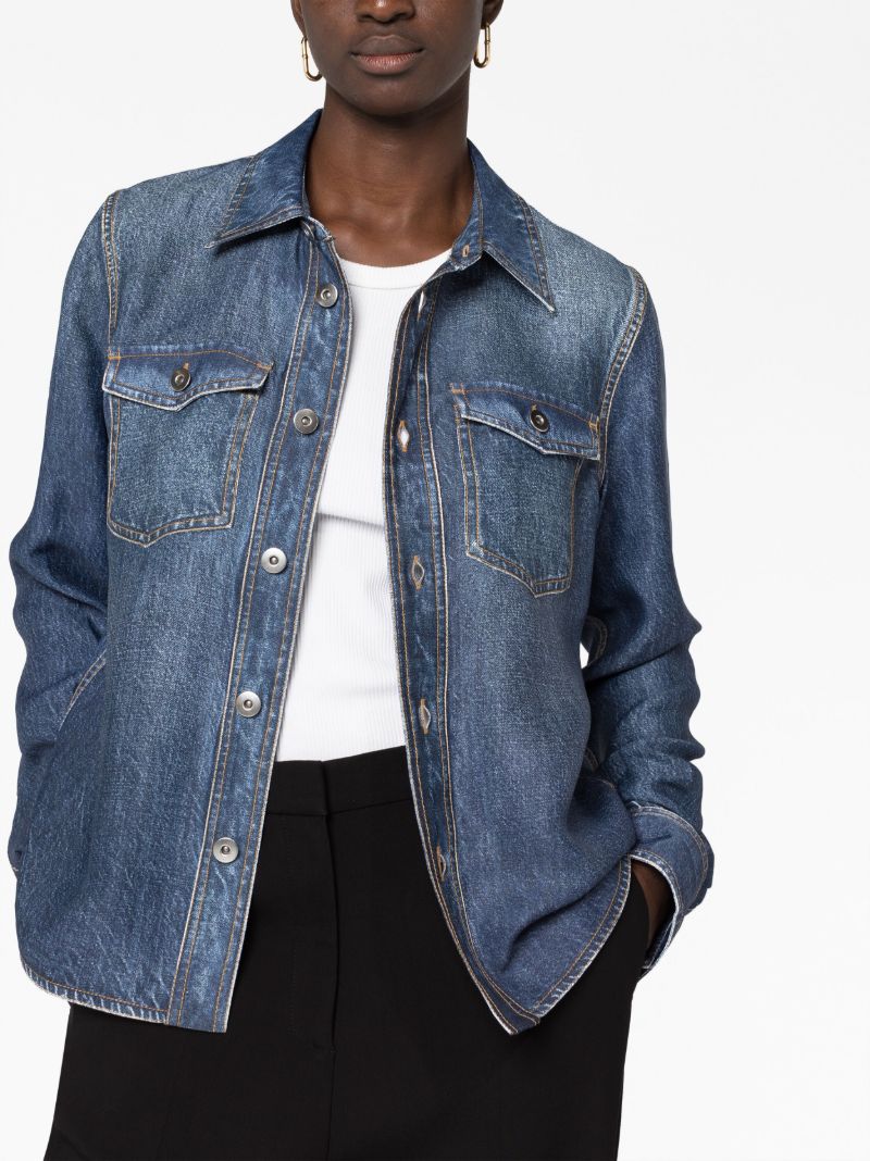 Blue Denim-effect Shirt