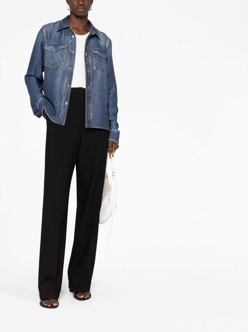 Blue Denim-effect Shirt