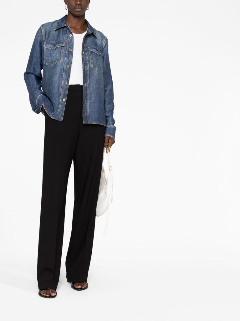 Blue Denim-effect Shirt