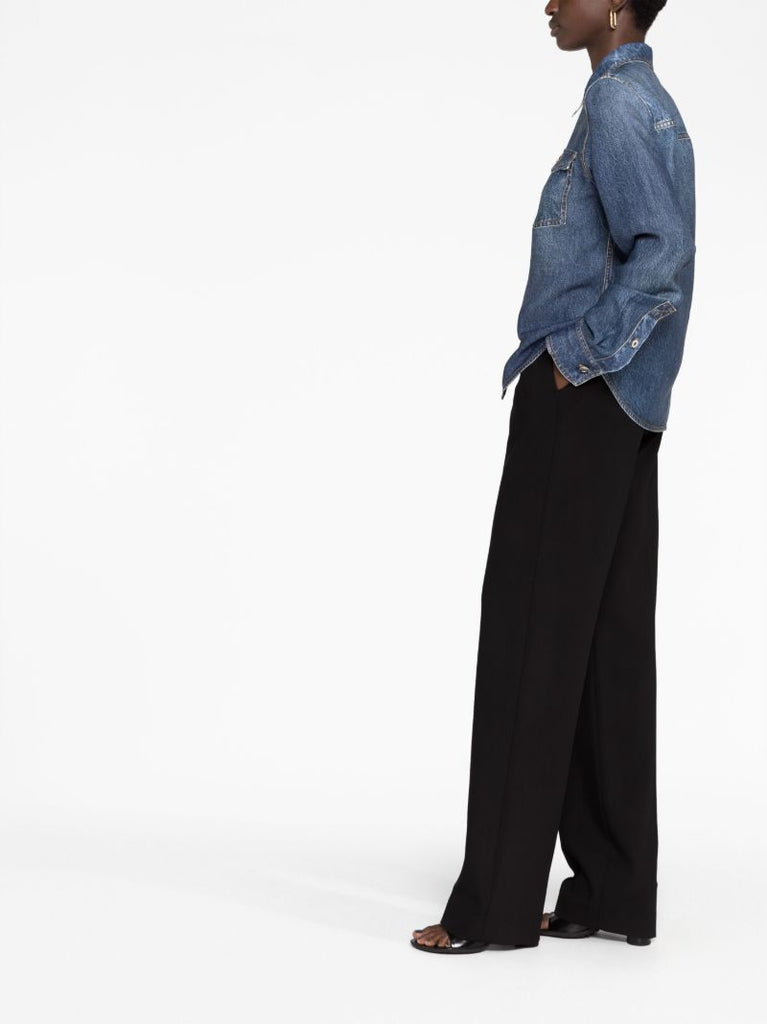 Blue Denim-effect Shirt