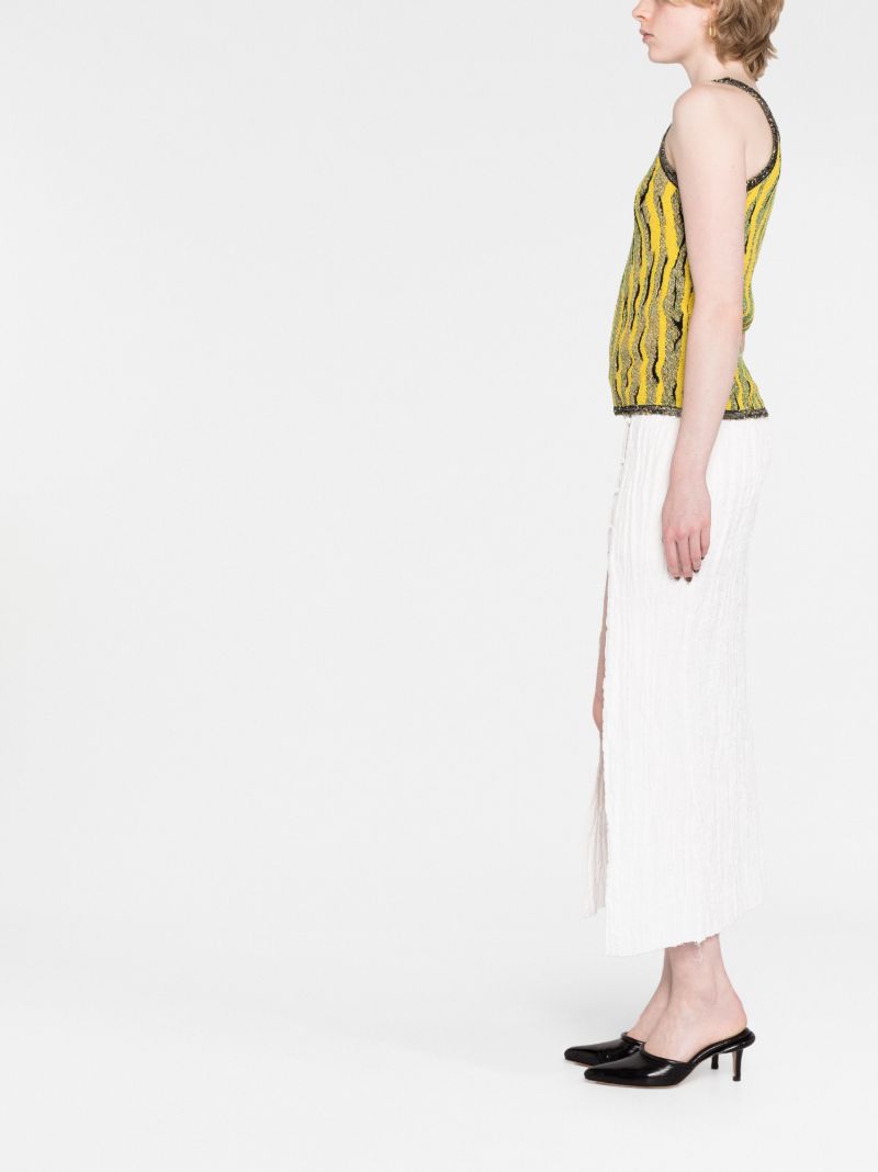 Yellow Tiger-jacquard Vest