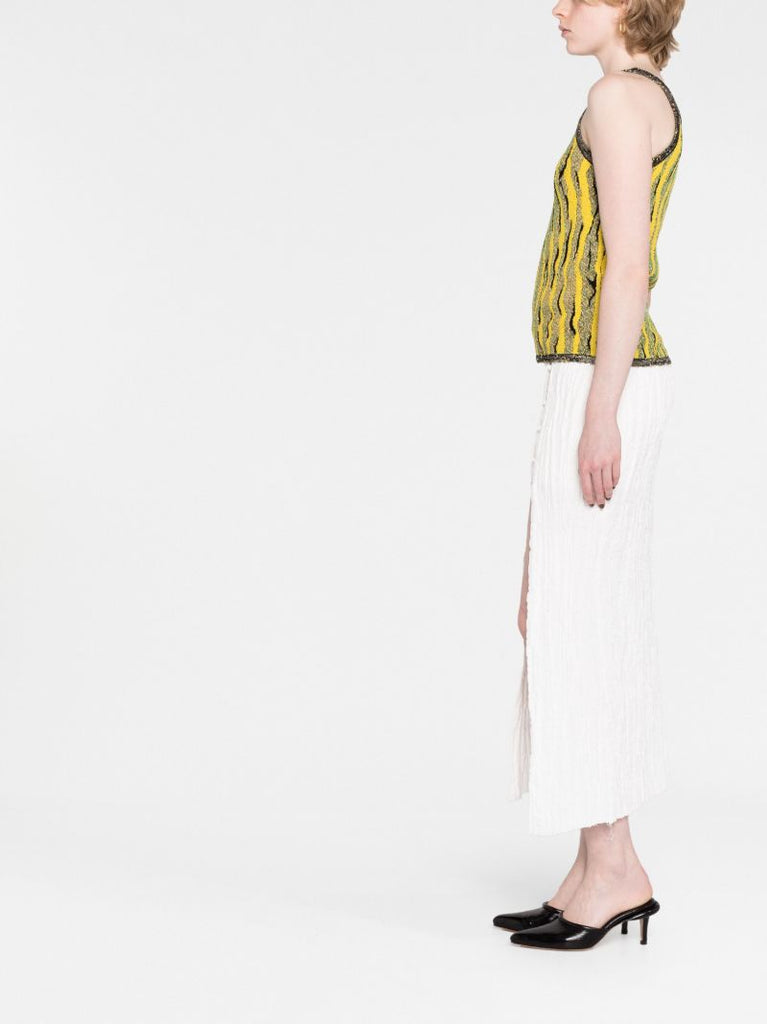 Yellow Tiger-jacquard Vest