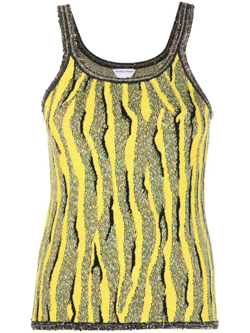 Yellow Tiger-jacquard Vest