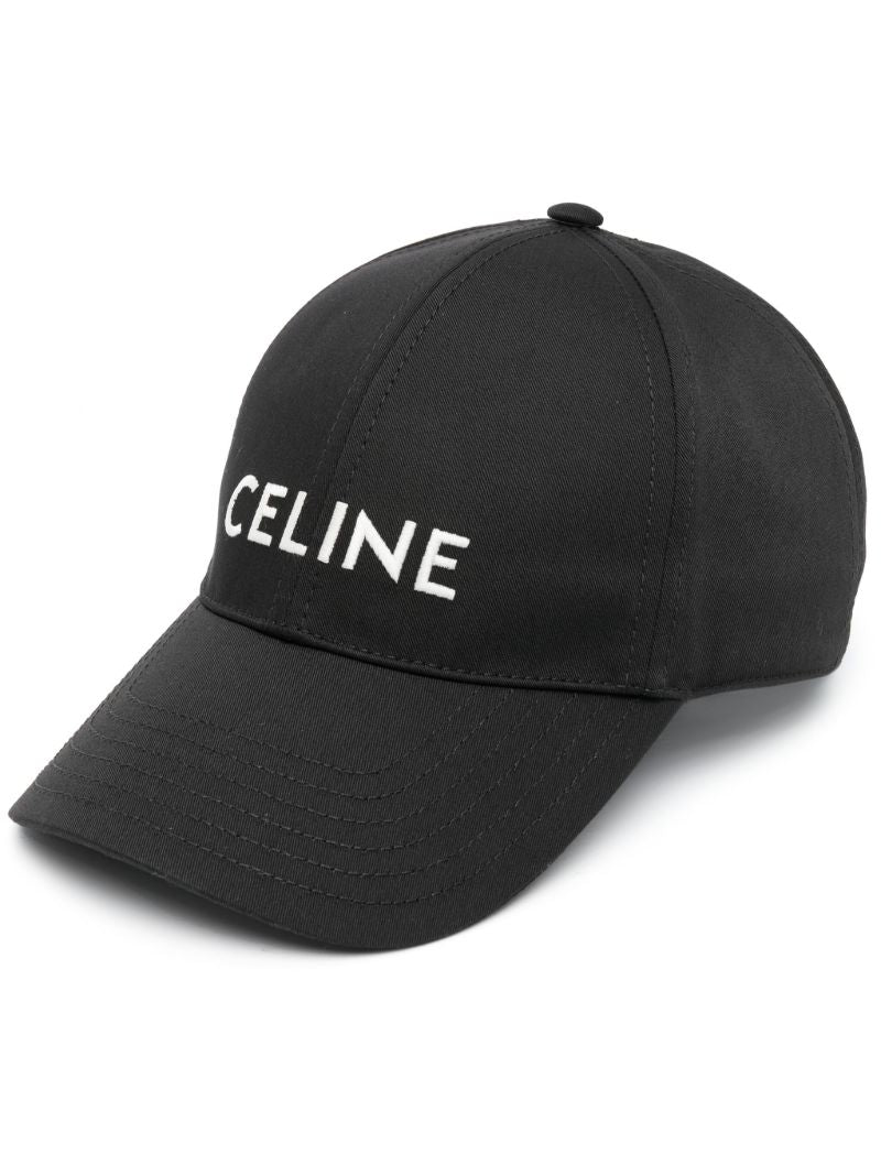 Black Embroidered Logo Baseball Cap